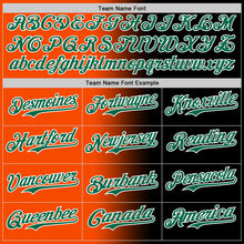 Load image into Gallery viewer, Custom Black Kelly Green Orange-White Authentic Gradient Fashion Baseball Jersey