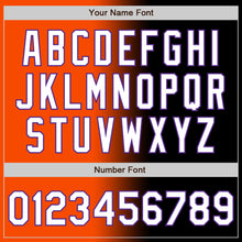 Load image into Gallery viewer, Custom Black White Orange-Purple Authentic Gradient Fashion Baseball Jersey