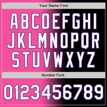 Load image into Gallery viewer, Custom Black White Pink-Purple Authentic Gradient Fashion Baseball Jersey