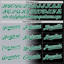 Load image into Gallery viewer, Custom Black Kelly Green Gray-White Authentic Gradient Fashion Baseball Jersey