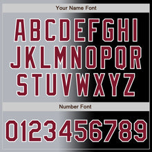 Load image into Gallery viewer, Custom Black Crimson Gray-White Authentic Gradient Fashion Baseball Jersey