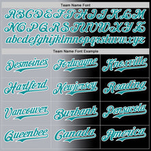 Load image into Gallery viewer, Custom Black Teal Gray-White Authentic Gradient Fashion Baseball Jersey
