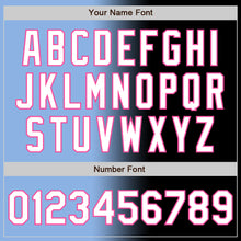 Load image into Gallery viewer, Custom Black White Light Blue-Pink Authentic Gradient Fashion Baseball Jersey