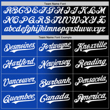 Load image into Gallery viewer, Custom Black White-Thunder Blue Authentic Gradient Fashion Baseball Jersey