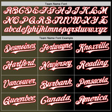 Load image into Gallery viewer, Custom Black White Olive-Red Authentic Gradient Fashion Baseball Jersey