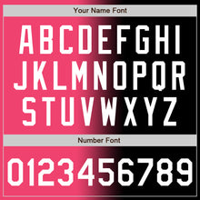 Load image into Gallery viewer, Custom Black White-Neon Pink Authentic Gradient Fashion Baseball Jersey