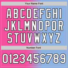 Load image into Gallery viewer, Custom Light Blue White Pink-Black Authentic Gradient Fashion Baseball Jersey