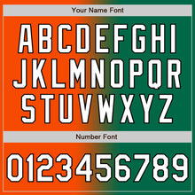Load image into Gallery viewer, Custom Kelly Green White Orange-Black Authentic Gradient Fashion Baseball Jersey