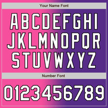 Load image into Gallery viewer, Custom Purple White Pink-Black Authentic Gradient Fashion Baseball Jersey