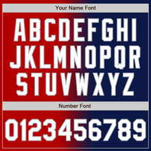 Load image into Gallery viewer, Custom Navy White Red-Gray Authentic Gradient Fashion Baseball Jersey