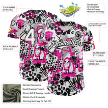 Load image into Gallery viewer, Custom Graffiti Pattern White-Black 3D Authentic Baseball Jersey