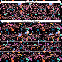 Load image into Gallery viewer, Custom Graffiti Pattern Black-Medium Pink 3D Expressive Splatter Performance T-Shirt