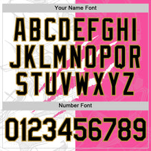 Load image into Gallery viewer, Custom Graffiti Pattern Black Pink-Old Gold Scratch 3D Performance T-Shirt