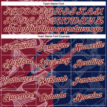 Load image into Gallery viewer, Custom Graffiti Pattern Crimson Navy-Cream Scratch 3D Performance T-Shirt