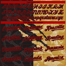 Load image into Gallery viewer, Custom Stitched Graffiti Pattern Black Old Gold-Red 3D Scratch Sports Pullover Sweatshirt Hoodie