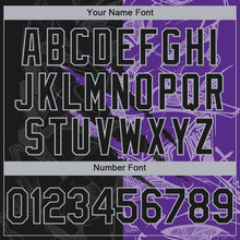 Load image into Gallery viewer, Custom Stitched Graffiti Pattern Black Purple-Gray 3D Scratch Sports Pullover Sweatshirt Hoodie