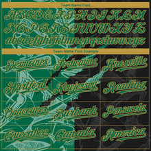Load image into Gallery viewer, Custom Stitched Graffiti Pattern Black Kelly Green-Old Gold 3D Scratch Sports Pullover Sweatshirt Hoodie