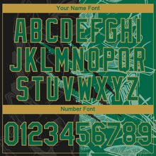 Load image into Gallery viewer, Custom Stitched Graffiti Pattern Black Kelly Green-Old Gold 3D Scratch Sports Pullover Sweatshirt Hoodie