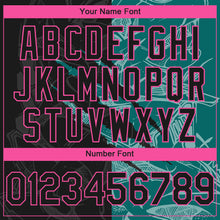 Load image into Gallery viewer, Custom Stitched Graffiti Pattern Black Teal-Pink 3D Scratch Sports Pullover Sweatshirt Hoodie