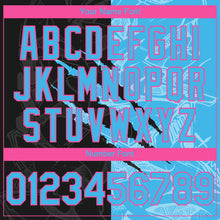 Load image into Gallery viewer, Custom Stitched Graffiti Pattern Black Sky Blue-Pink 3D Scratch Sports Pullover Sweatshirt Hoodie