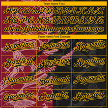 Load image into Gallery viewer, Custom Stitched Graffiti Pattern Black Crimson-Gold 3D Scratch Sports Pullover Sweatshirt Hoodie