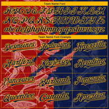 Load image into Gallery viewer, Custom Stitched Graffiti Pattern Navy Red-Gold 3D Scratch Sports Pullover Sweatshirt Hoodie