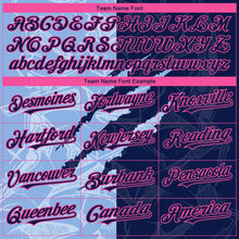 Load image into Gallery viewer, Custom Stitched Graffiti Pattern Navy Light Blue-Pink 3D Scratch Sports Pullover Sweatshirt Hoodie