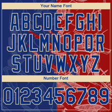 Load image into Gallery viewer, Custom Stitched Graffiti Pattern Royal Red-Cream 3D Scratch Sports Pullover Sweatshirt Hoodie