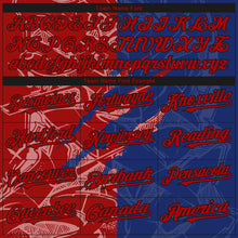 Load image into Gallery viewer, Custom Stitched Graffiti Pattern Red Royal-Black 3D Scratch Sports Pullover Sweatshirt Hoodie