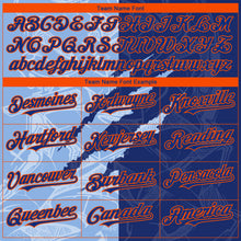Load image into Gallery viewer, Custom Stitched Graffiti Pattern Royal Light Blue-Orange 3D Scratch Sports Pullover Sweatshirt Hoodie
