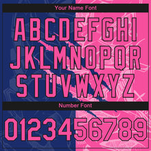 Load image into Gallery viewer, Custom Stitched Graffiti Pattern Pink Royal-Black 3D Scratch Sports Pullover Sweatshirt Hoodie