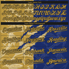 Load image into Gallery viewer, Custom Stitched Graffiti Pattern Old Gold Royal-Black 3D Scratch Sports Pullover Sweatshirt Hoodie