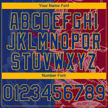 Load image into Gallery viewer, Custom Stitched Graffiti Pattern Royal Maroon-Gold 3D Scratch Sports Pullover Sweatshirt Hoodie