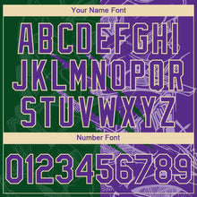 Load image into Gallery viewer, Custom Stitched Graffiti Pattern Purple Green-Cream 3D Scratch Sports Pullover Sweatshirt Hoodie