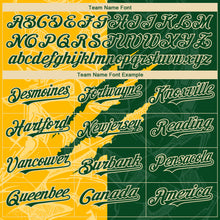 Load image into Gallery viewer, Custom Stitched Graffiti Pattern Green Gold-Cream 3D Scratch Sports Pullover Sweatshirt Hoodie