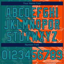 Load image into Gallery viewer, Custom Stitched Graffiti Pattern Teal Orange-Black 3D Scratch Sports Pullover Sweatshirt Hoodie