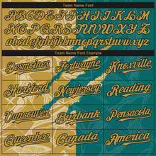 Load image into Gallery viewer, Custom Stitched Graffiti Pattern Old Gold Teal-Black 3D Scratch Sports Pullover Sweatshirt Hoodie