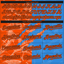 Load image into Gallery viewer, Custom Stitched Graffiti Pattern Orange Powder Blue-Black 3D Scratch Sports Pullover Sweatshirt Hoodie