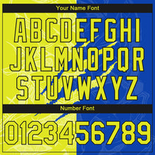 Load image into Gallery viewer, Custom Stitched Graffiti Pattern Neon Yellow Thunder Blue-Black 3D Scratch Sports Pullover Sweatshirt Hoodie