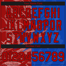 Load image into Gallery viewer, Custom Stitched Graffiti Pattern Red Thunder Blue-Black 3D Scratch Sports Pullover Sweatshirt Hoodie