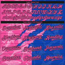 Load image into Gallery viewer, Custom Stitched Graffiti Pattern Pink Thunder Blue-Black 3D Scratch Sports Pullover Sweatshirt Hoodie