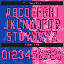 Load image into Gallery viewer, Custom Stitched Graffiti Pattern Pink Thunder Blue-Black 3D Scratch Sports Pullover Sweatshirt Hoodie