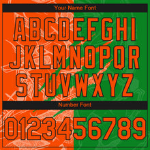 Load image into Gallery viewer, Custom Stitched Graffiti Pattern Orange Grass Green-Black 3D Scratch Sports Pullover Sweatshirt Hoodie