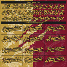 Load image into Gallery viewer, Custom Stitched Graffiti Pattern Old Gold Crimson-Black 3D Scratch Sports Pullover Sweatshirt Hoodie