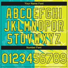 Load image into Gallery viewer, Custom Stitched Graffiti Pattern Neon Yellow Aqua-Black 3D Scratch Sports Pullover Sweatshirt Hoodie