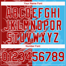 Load image into Gallery viewer, Custom Stitched Graffiti Pattern Red Sky Blue-White 3D Scratch Sports Pullover Sweatshirt Hoodie