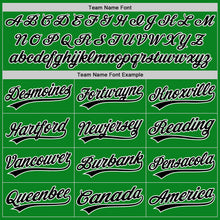 Load image into Gallery viewer, Custom Grass Green Black-White Authentic Baseball Jersey