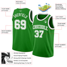 Load image into Gallery viewer, Custom Grass Green White Authentic Basketball Jersey