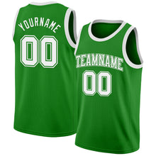 Load image into Gallery viewer, Custom Grass Green White Authentic Basketball Jersey