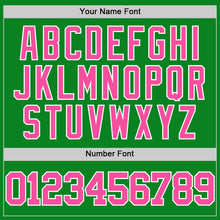 Load image into Gallery viewer, Custom Grass Green Pink-White Authentic Basketball Jersey